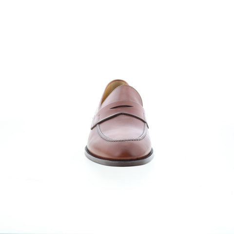 Zelli Italia Roma Calfskin Mens Brown Leather Loafers & Slip Ons Penny Shoes