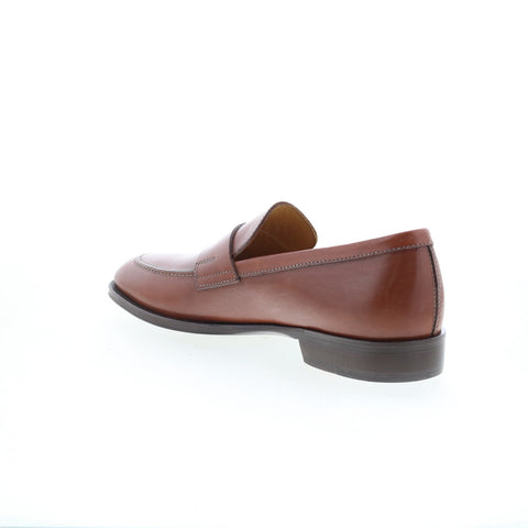 Zelli Italia Roma Calfskin Mens Brown Leather Loafers & Slip Ons Penny Shoes