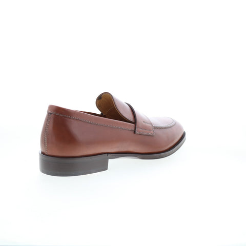 Zelli Italia Roma Calfskin Mens Brown Leather Loafers & Slip Ons Penny Shoes