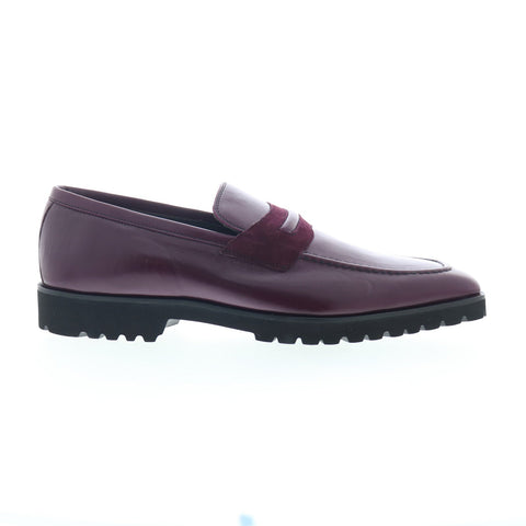 Zelli Italia Roman Italian Mens Burgundy Loafers & Slip Ons Penny Shoes
