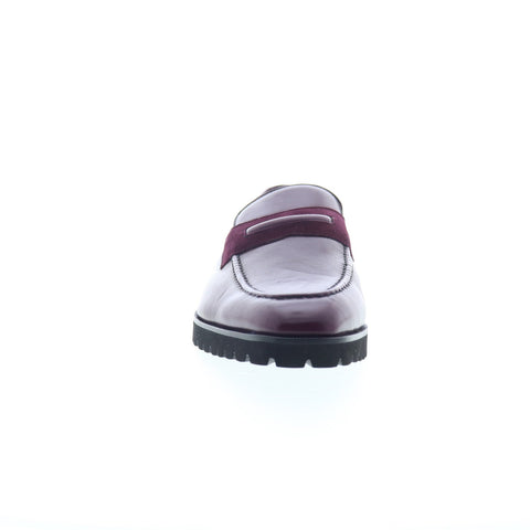 Zelli Italia Roman Italian Mens Burgundy Loafers & Slip Ons Penny Shoes