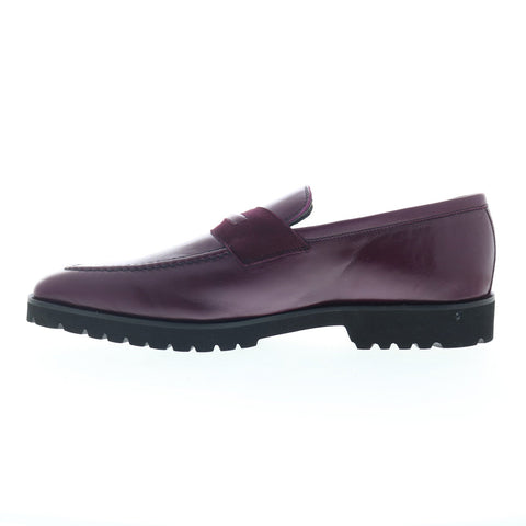Zelli Italia Roman Italian Mens Burgundy Loafers & Slip Ons Penny Shoes