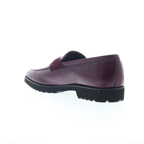 Zelli Italia Roman Italian Mens Burgundy Loafers & Slip Ons Penny Shoes