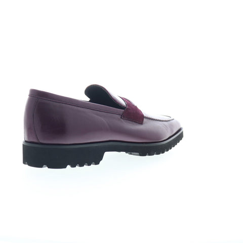 Zelli Italia Roman Italian Mens Burgundy Loafers & Slip Ons Penny Shoes