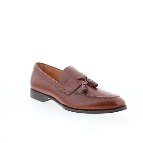 Zelli Italia Como Calfskin Loafer Slip On Mens Brown Loafers Casual Shoes