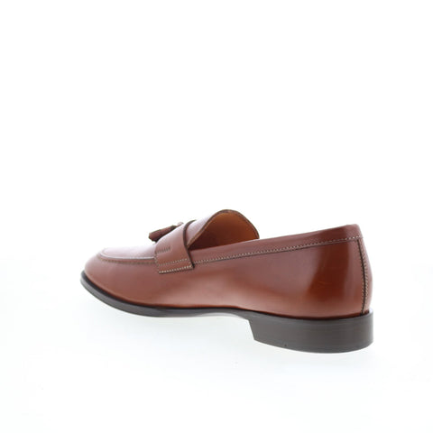 Zelli Italia Como Calfskin Loafer Slip On Mens Brown Loafers Casual Shoes