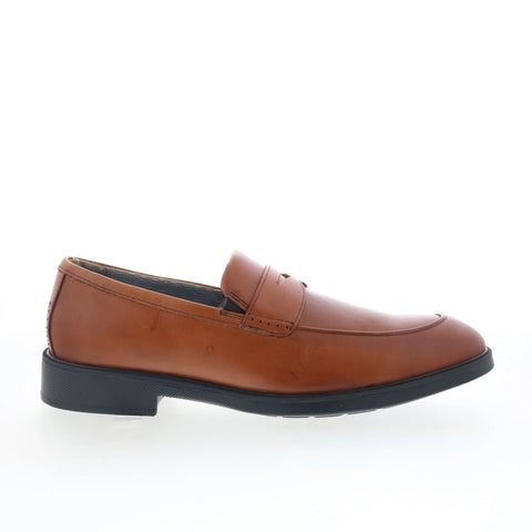 Johnston & Murphy 15-3203 Mens Brown Leather Loafers & Slip Ons Penny Shoes