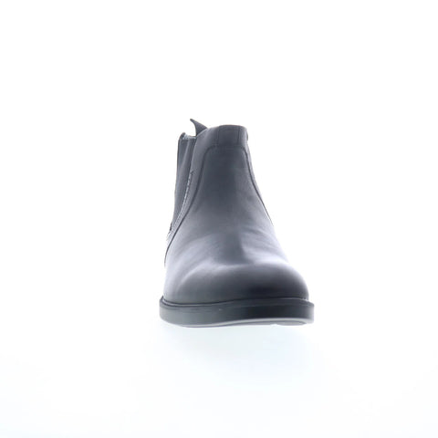 Johnston & Murphy 15-3215 Mens Black Leather Pull On Chelsea Boots