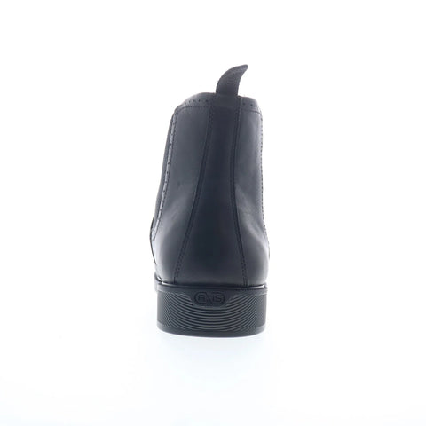 Johnston & Murphy 15-3215 Mens Black Leather Pull On Chelsea Boots