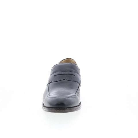Johnston & Murphy 15-3227 Mens Black Leather Loafers & Slip Ons Penny Shoes
