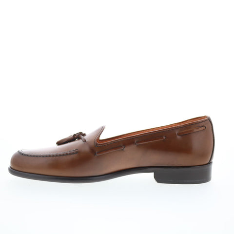 Zelli Italia Franco Calfskin Tassel Loafer Mens Brown Loafers Casual Shoes