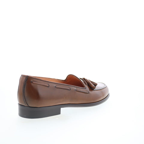 Zelli Italia Franco Calfskin Tassel Loafer Mens Brown Loafers Casual Shoes