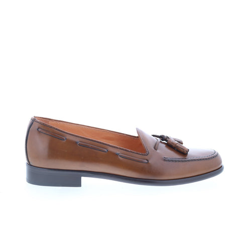 Zelli Italia Franco Calfskin Tassel Loafer Mens Brown Loafers Casual Shoes
