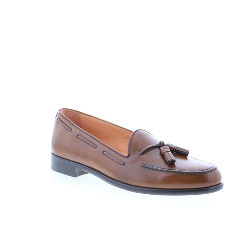 Zelli Italia Franco Calfskin Tassel Loafer Mens Brown Loafers Casual Shoes