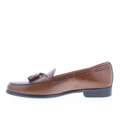 Zelli Italia Franco Calfskin Tassel Loafer Mens Brown Loafers Casual Shoes