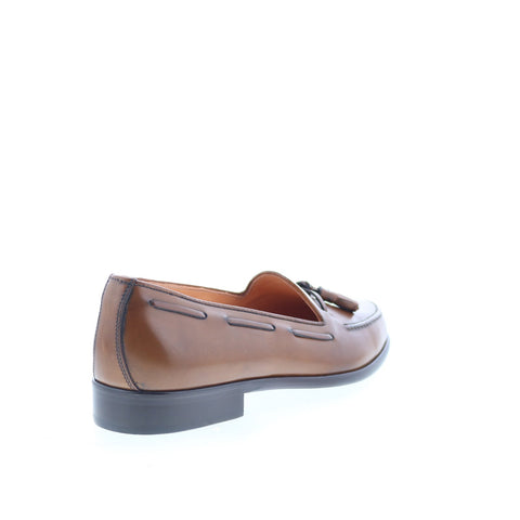 Zelli Italia Franco Calfskin Tassel Loafer Mens Brown Loafers Casual Shoes