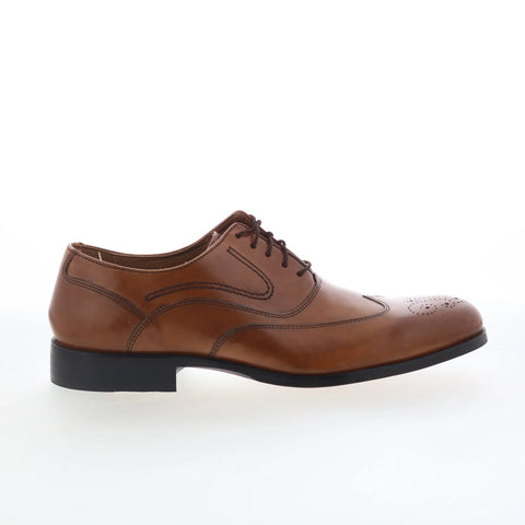 Johnston & Murphy 15-7070 Mens Brown Oxfords Wingtip & Brogue Shoes