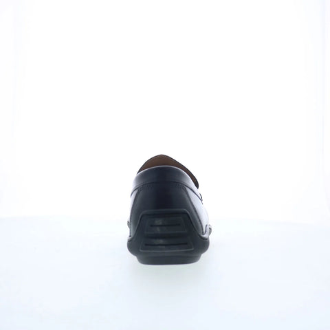 Johnston & Murphy 15-7971 Mens Black Leather Loafers & Slip Ons Penny Shoes