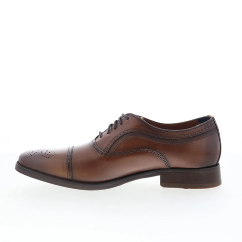 Johnston & Murphy 15-8012 Mens Brown Oxfords Wingtip & Brogue Shoes