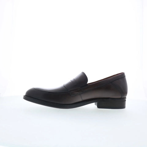 Johnston & Murphy 15-8038 Mens Brown Leather Loafers & Slip Ons Penny Shoes