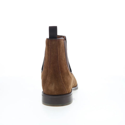 Johnston & Murphy 15-8056 Mens Brown Suede Slip On Chelsea Boots