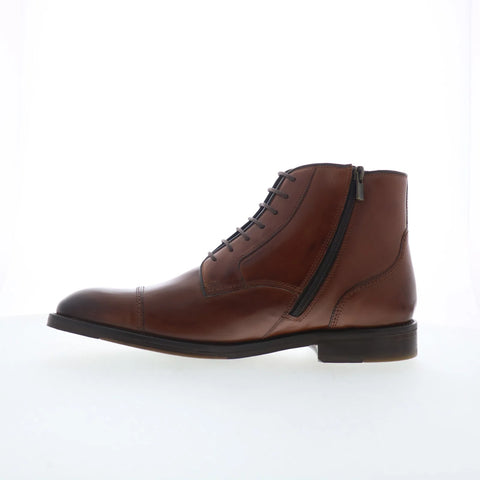 Johnston & Murphy 15-8060 Mens Brown Leather Lace Up Casual Dress Boots