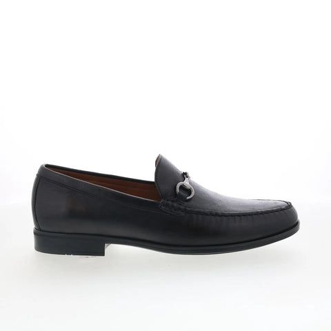Johnston & Murphy 15-8435 Mens Black Leather Loafers & Slip Ons Penny Shoes