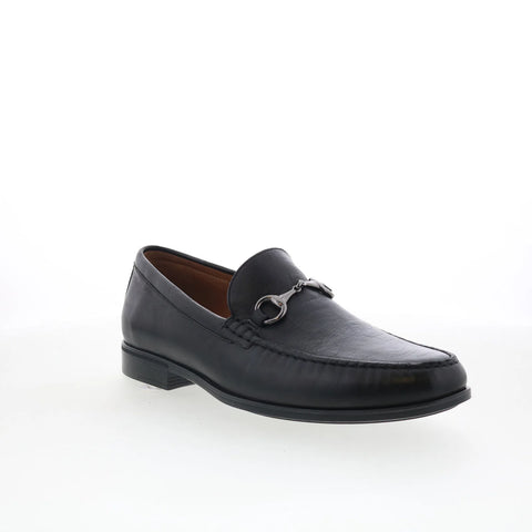 Johnston & Murphy 15-8435 Mens Black Leather Loafers & Slip Ons Penny Shoes