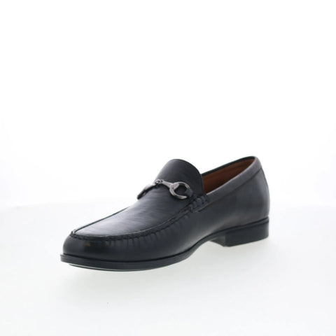 Johnston & Murphy 15-8435 Mens Black Leather Loafers & Slip Ons Penny Shoes