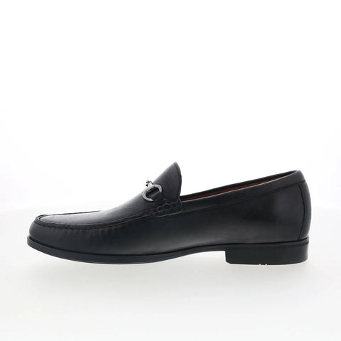 Johnston & Murphy 15-8435 Mens Black Leather Loafers & Slip Ons Penny Shoes