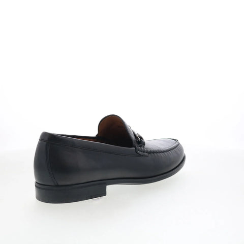 Johnston & Murphy 15-8435 Mens Black Leather Loafers & Slip Ons Penny Shoes