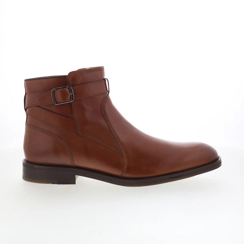 Johnston & Murphy 15-8476 Mens Brown Leather Zipper Casual Dress Boots