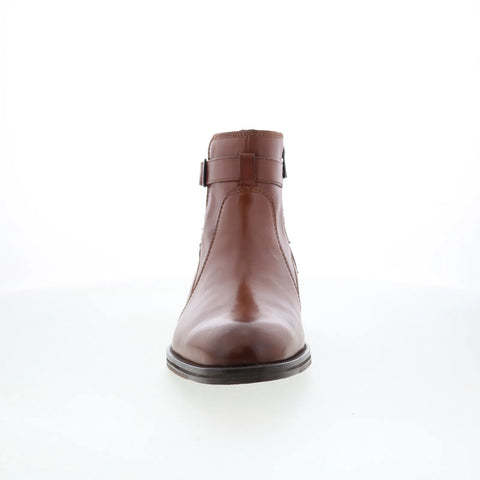 Johnston & Murphy 15-8476 Mens Brown Leather Zipper Casual Dress Boots