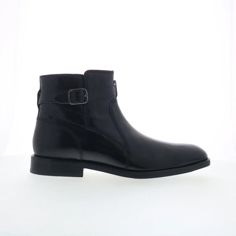 Johnston & Murphy 15-8477 Mens Black Leather Zipper Chelsea Boots