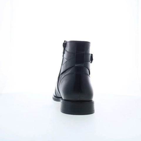 Johnston & Murphy 15-8477 Mens Black Leather Zipper Chelsea Boots