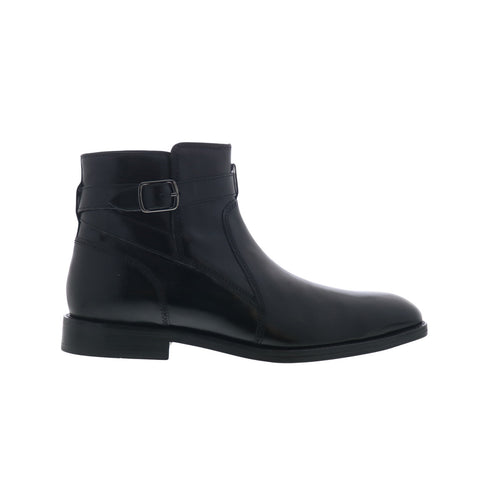 Johnston & Murphy 15-8477 Mens Black Leather Zipper Chelsea Boots
