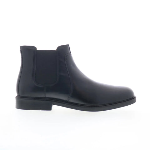 Johnston & Murphy 15-8905 Mens Black Leather Lace Up Chelsea Boots