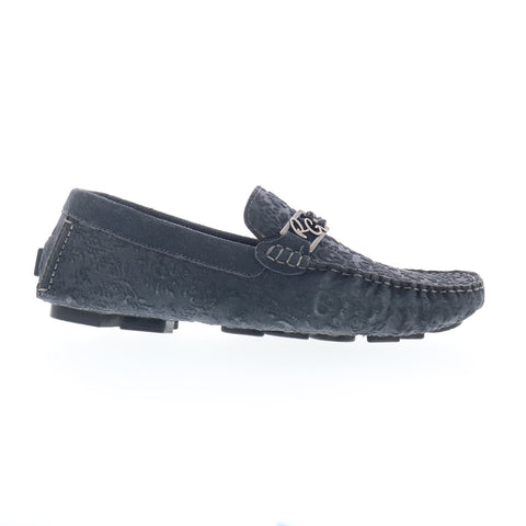 Robert Graham 1502-310-B106 Mens Gray Loafers & Slip Ons Moccasin Shoes