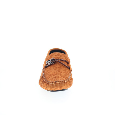 Robert Graham Humor Mens Orange Suede Loafers & Slip Ons Casual Shoes