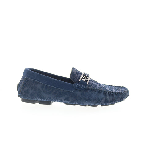Robert Graham 1502-310-R4 Mens Blue Loafers & Slip Ons Moccasin Shoes