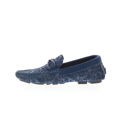 Robert Graham 1502-310-R4 Mens Blue Loafers & Slip Ons Moccasin Shoes