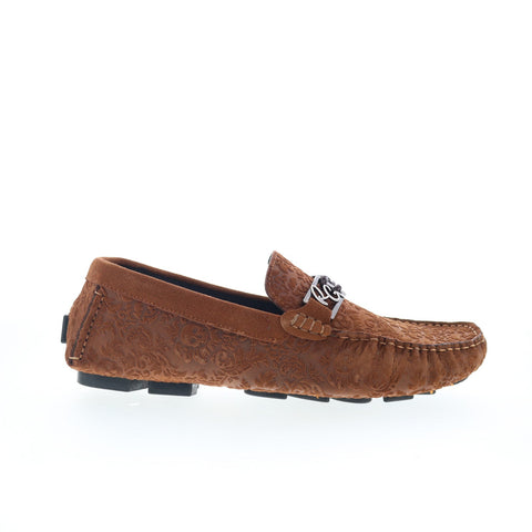 Robert Graham 1502-310-R61 Mens Brown Loafers & Slip Ons Moccasin Shoes