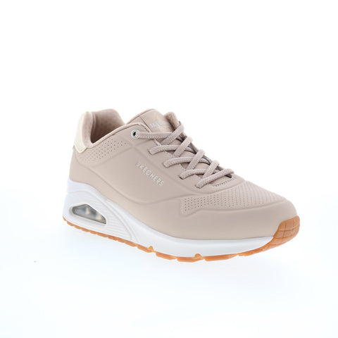 Skechers UNO - Shimmer Away 155196-NAT Womens Beige Lifestyle Sneakers Shoes
