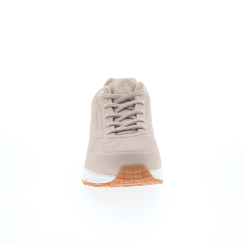 Skechers UNO - Shimmer Away 155196-NAT Womens Beige Lifestyle Sneakers Shoes