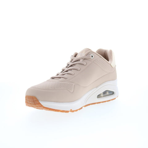 Skechers UNO - Shimmer Away 155196-NAT Womens Beige Lifestyle Sneakers Shoes