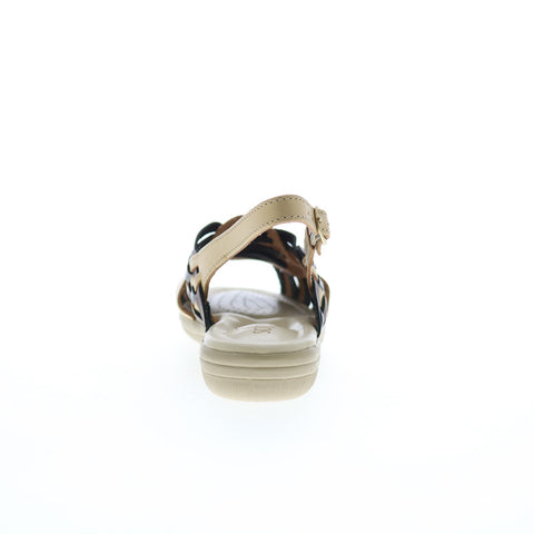 Softspots Tela 157118 Womens Beige Leather Slingback Sandals Shoes