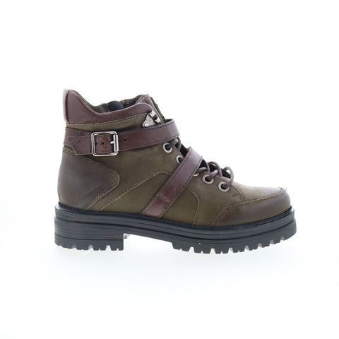 Miz Mooz Duke 158275-101-0001 Womens Green Leather Casual Dress Boots