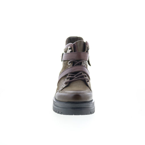 Miz Mooz Duke 158275-101-0001 Womens Green Leather Casual Dress Boots