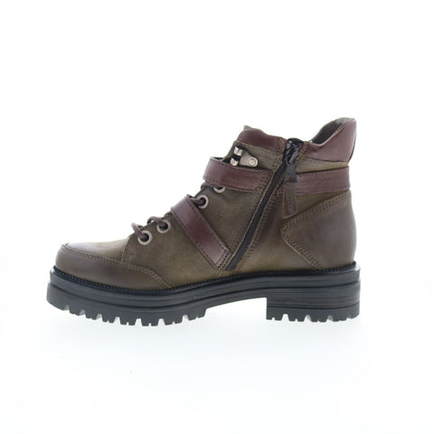 Miz Mooz Duke 158275-101-0001 Womens Green Leather Casual Dress Boots