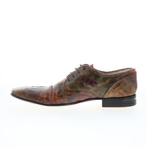 Ghost Pressato 1585 Mens Brown Leather Oxfords & Lace Ups Cap Toe Shoes